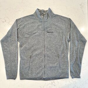 Marmot Men's Heathered Gray Zip-Up Sweater